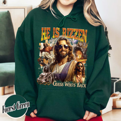Easter Hoodie,Jesus Has Rizzen Vintage 90s Hoodie, Retro Graphic Hoodie, Funny Jesus Hoodie