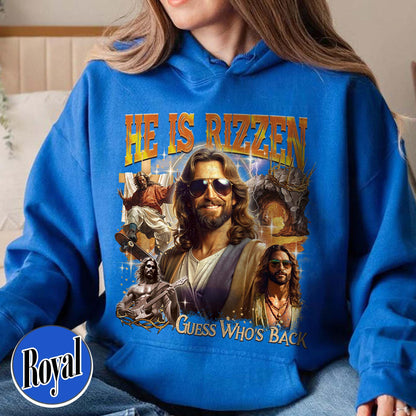 Easter Hoodie,Jesus Has Rizzen Vintage 90s Hoodie, Retro Graphic Hoodie, Funny Jesus Hoodie