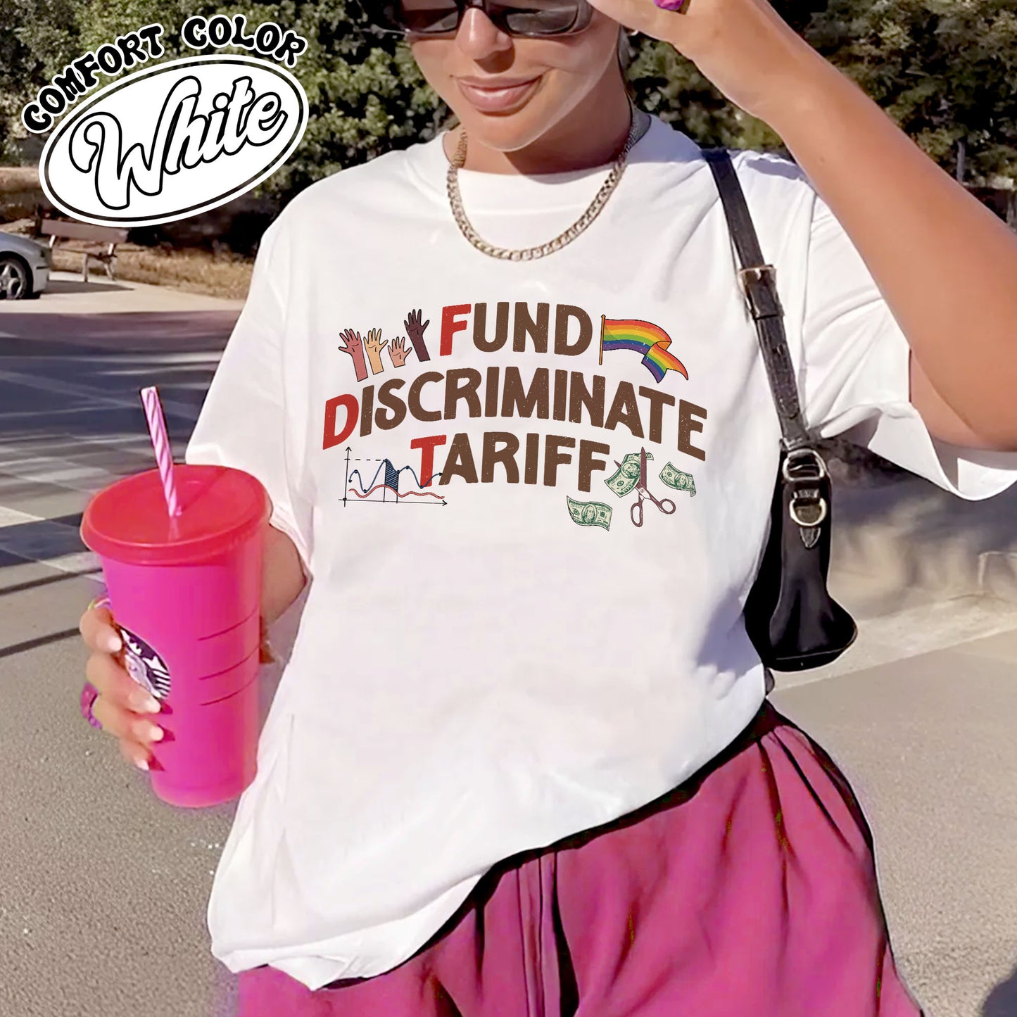 FDT Political Comfort Color Shirt, Fund Discriminate Tariff Shirt, Equality Shirt, Against Tariffs Shirt