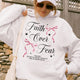 Faith Over Fear: Christian Coquette, Faith Bow, Inspirational Christian, Religious Gift for Women Hoodie