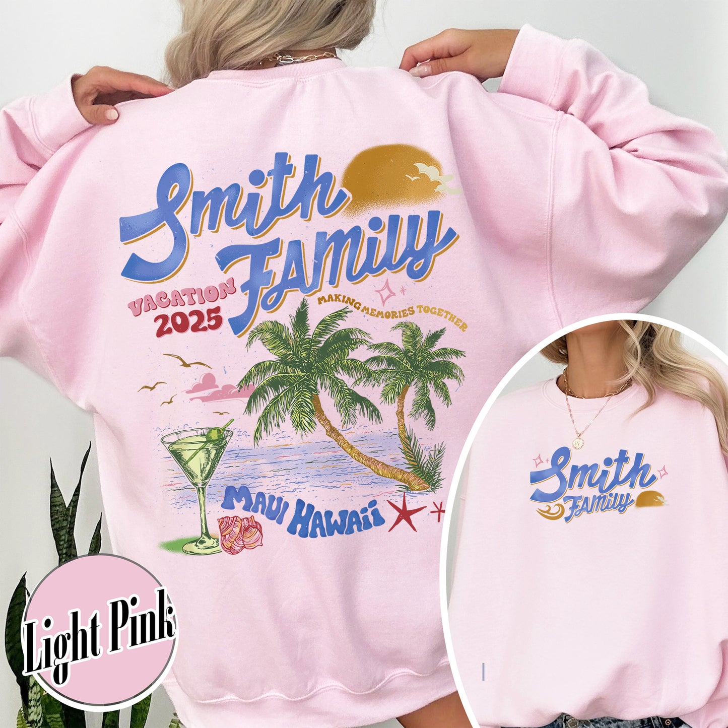 Family Sweatshirt, Custom Family Vacation 2025 Sweatshirt, Custom Family Beach Trip Sweatshirt