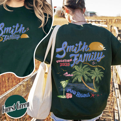 Family Sweatshirt, Custom Family Vacation 2025 Sweatshirt, Custom Family Beach Trip Sweatshirt