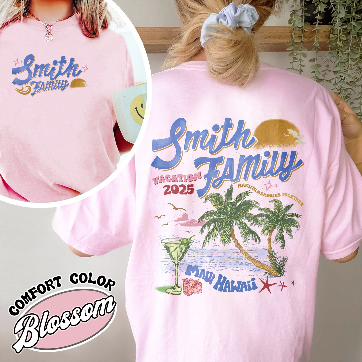 Family Comfort Color Shirt, Custom Family Vacation 2025 Shirt, Custom Family Beach Trip Shirt
