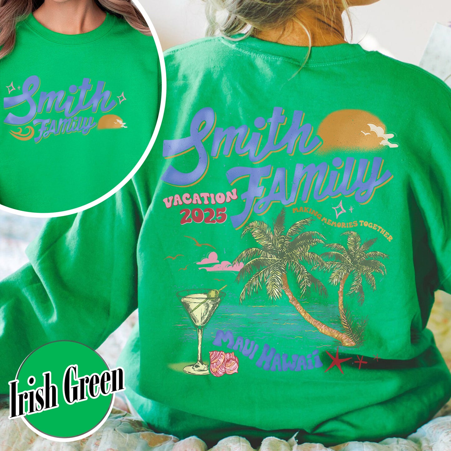 Family Sweatshirt, Custom Family Vacation 2025 Sweatshirt, Custom Family Beach Trip Sweatshirt