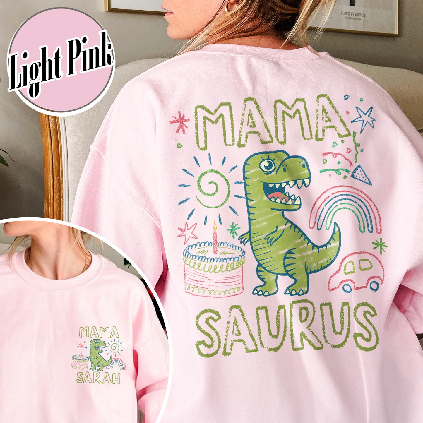 Family Sweatshirt, Custom Name MamaSaurus Dada Saurus Sweatshirt, Custom Birthday Boy Sweatshirt