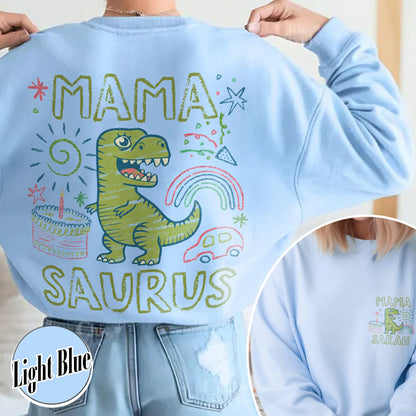 Family Sweatshirt, Custom Name MamaSaurus Dada Saurus Sweatshirt, Custom Birthday Boy Sweatshirt