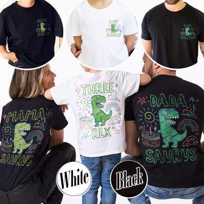 Family Sweatshirt, Custom Name MamaSaurus Dada Saurus Sweatshirt, Custom Birthday Boy Sweatshirt