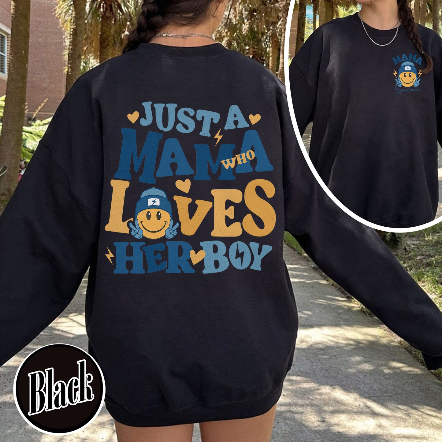 Family Sweatshirt, Happy Mother’s Day Mommy and Me Sweatshirt, Custom Matching Mother Son Sweatshirt