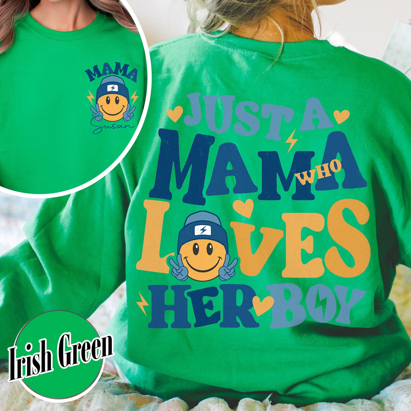 Family Sweatshirt, Happy Mother’s Day Mommy and Me Sweatshirt, Custom Matching Mother Son Sweatshirt