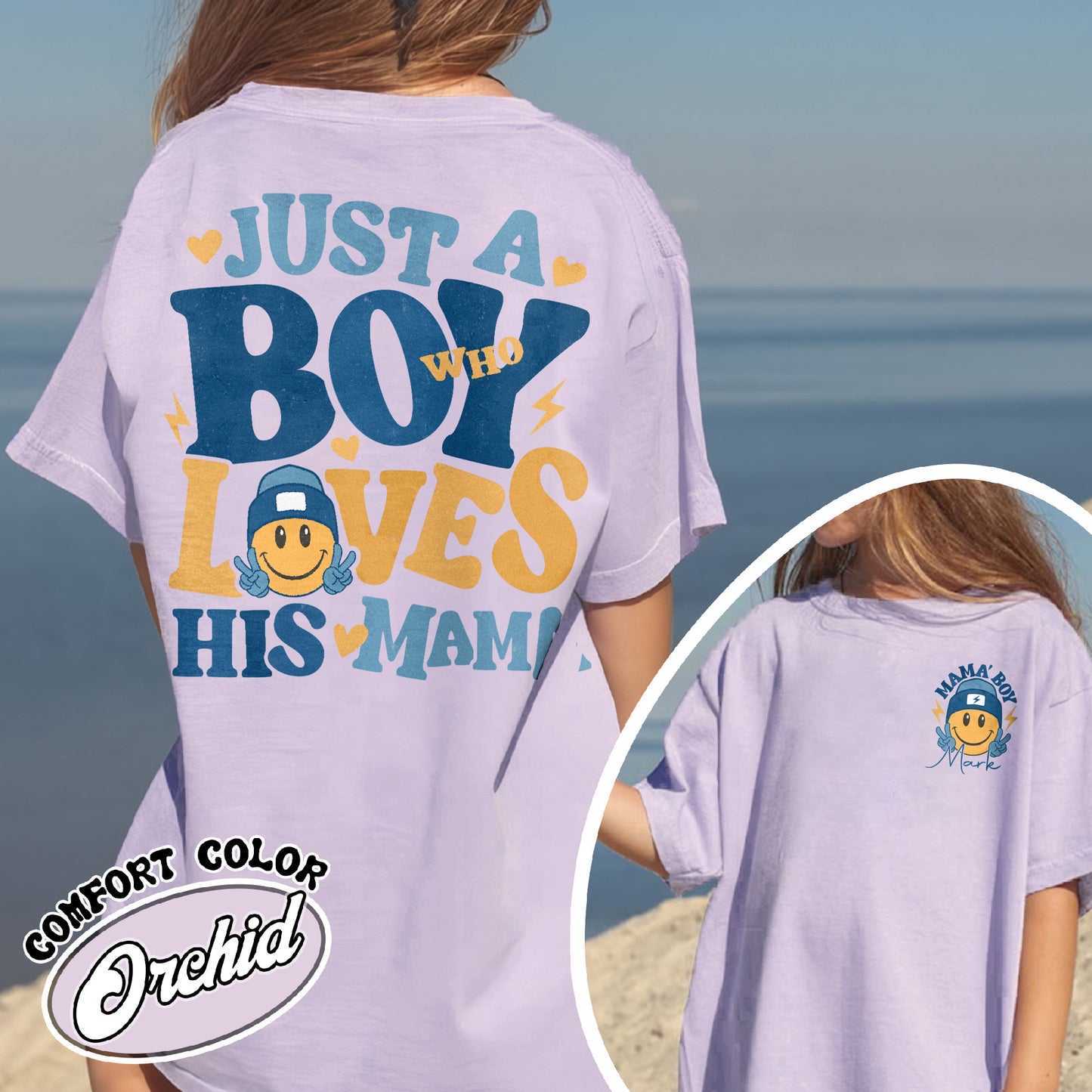 Family Comfort Color Youth T-Shirt, Happy Mother’s Day Mommy and Me Youth T-Shirt, Custom Matching Mother Son Youth T-Shirt