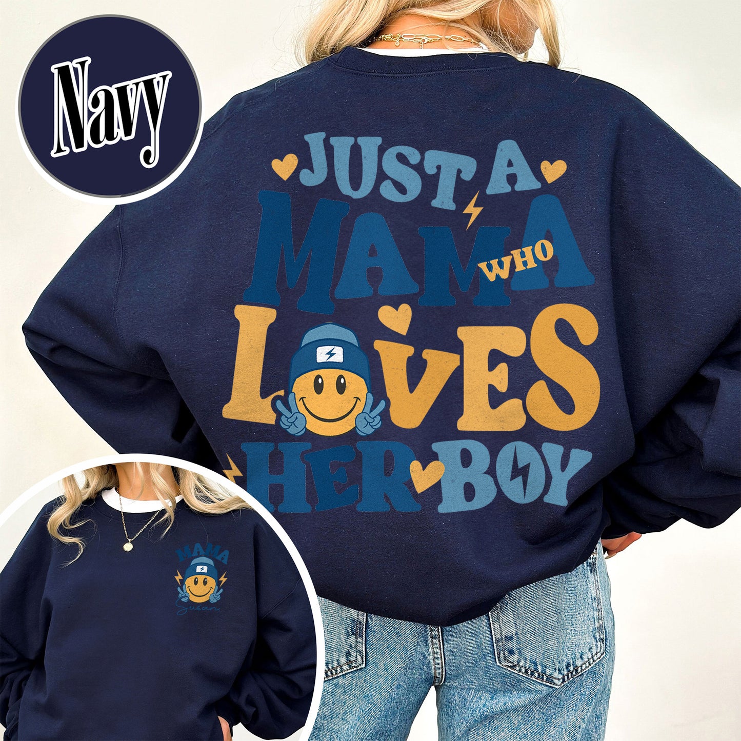 Family Sweatshirt, Happy Mother’s Day Mommy and Me Sweatshirt, Custom Matching Mother Son Sweatshirt
