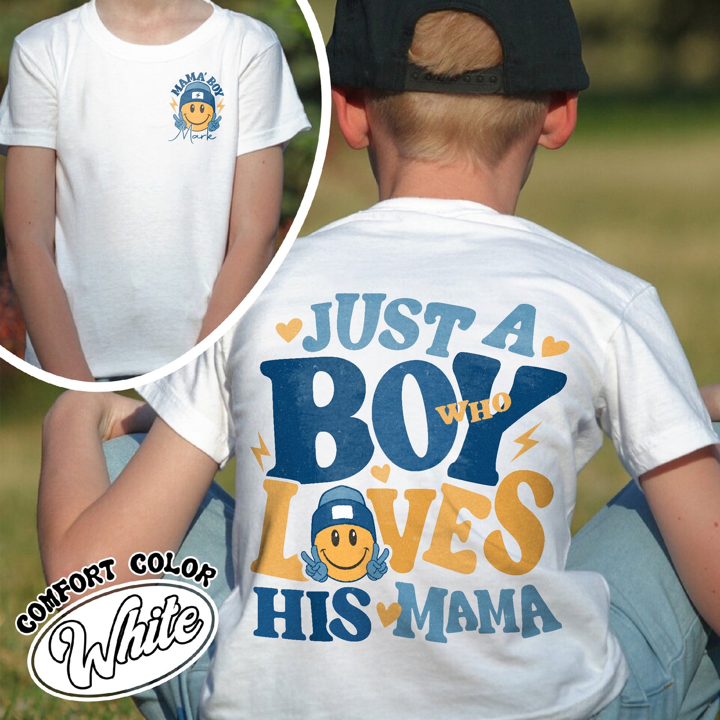 Family Comfort Color Youth T-Shirt, Happy Mother’s Day Mommy and Me Youth T-Shirt, Custom Matching Mother Son Youth T-Shirt