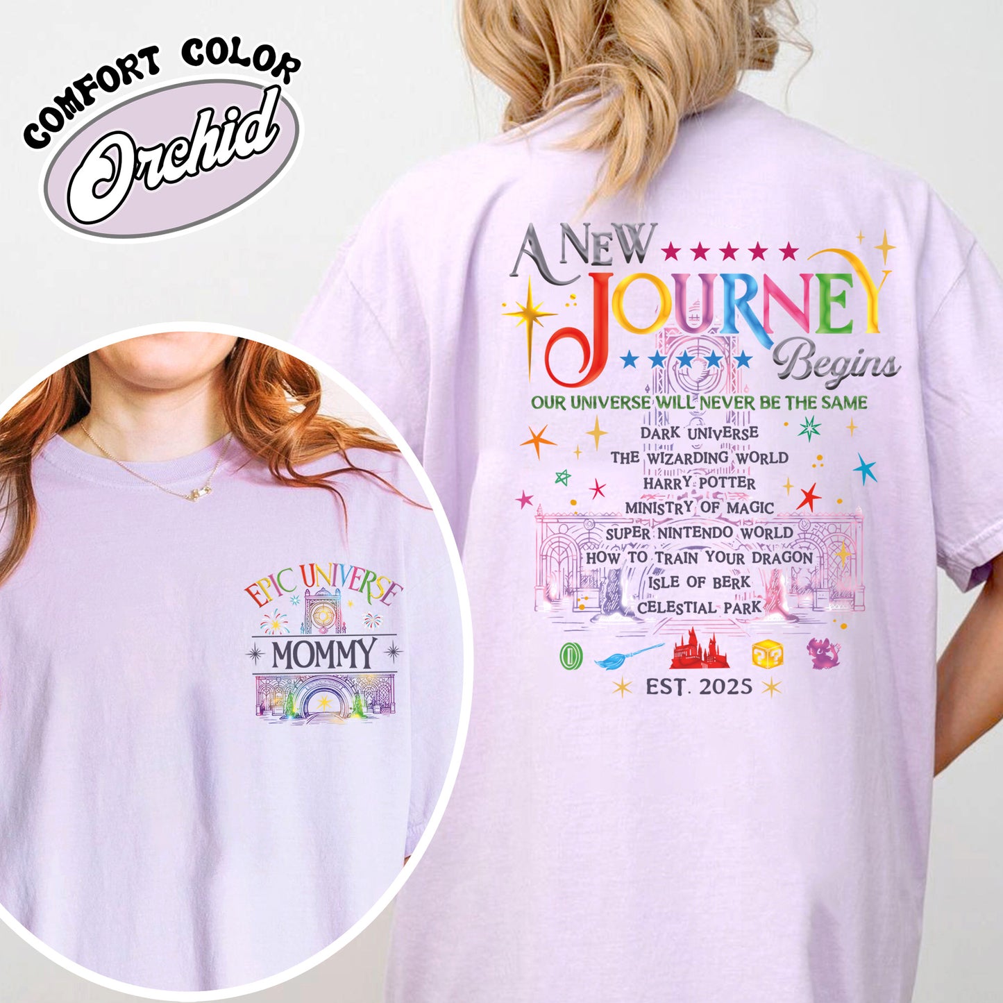 Family Epic Universe Comfort Color Shirt, Custom Family Universe Park Trip 2025 Shirt, Family Trip to Orlando Tee