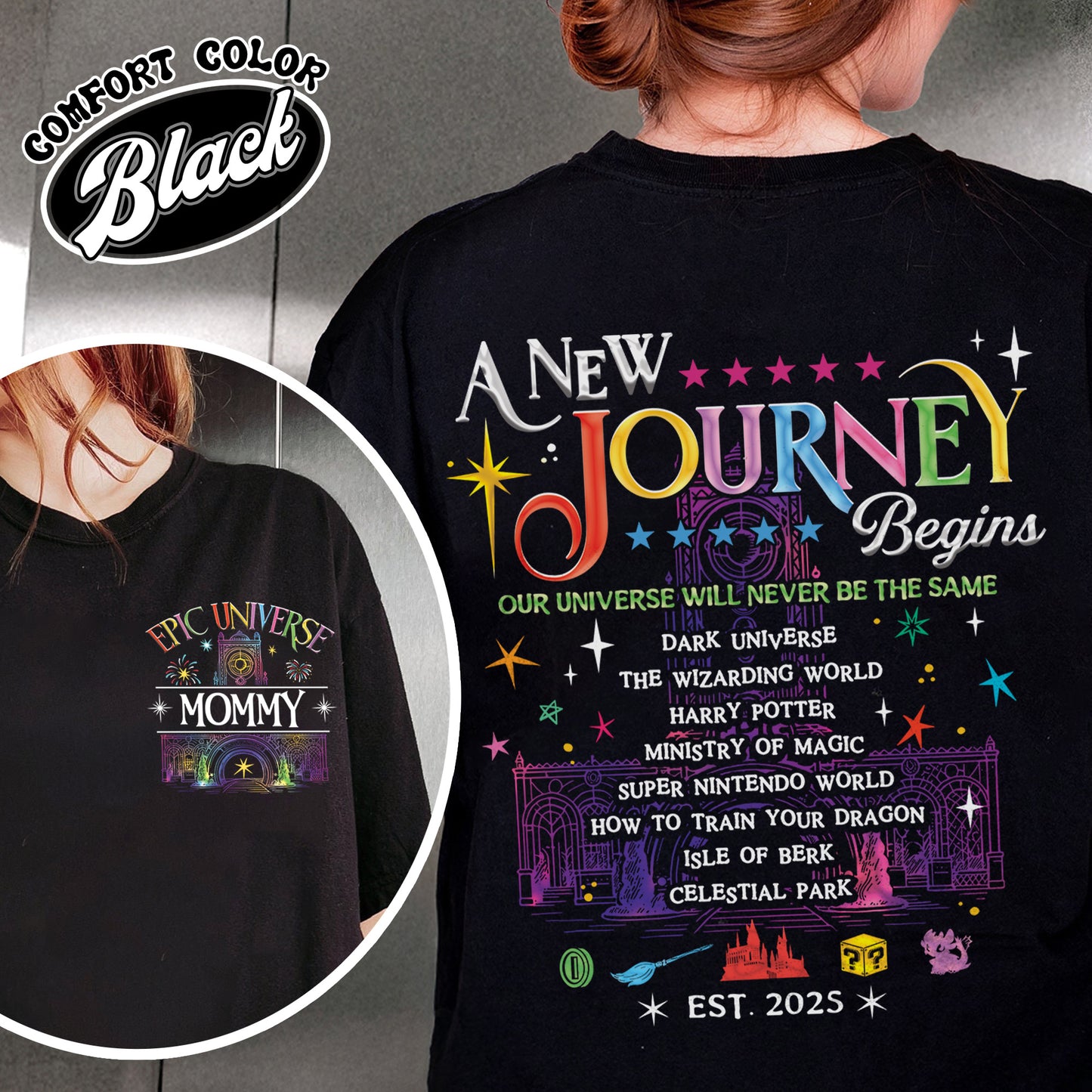 Family Epic Universe Comfort Color Shirt, Custom Family Universe Park Trip 2025 Shirt, Family Trip to Orlando Tee