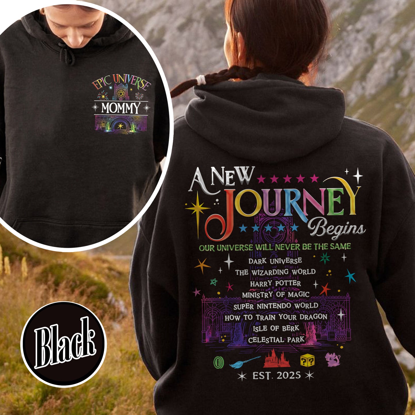 Family Epic Universe Hoodie, Custom Family Universe Park Trip 2025 Hoodie, Family Trip to Orlando Hoodie