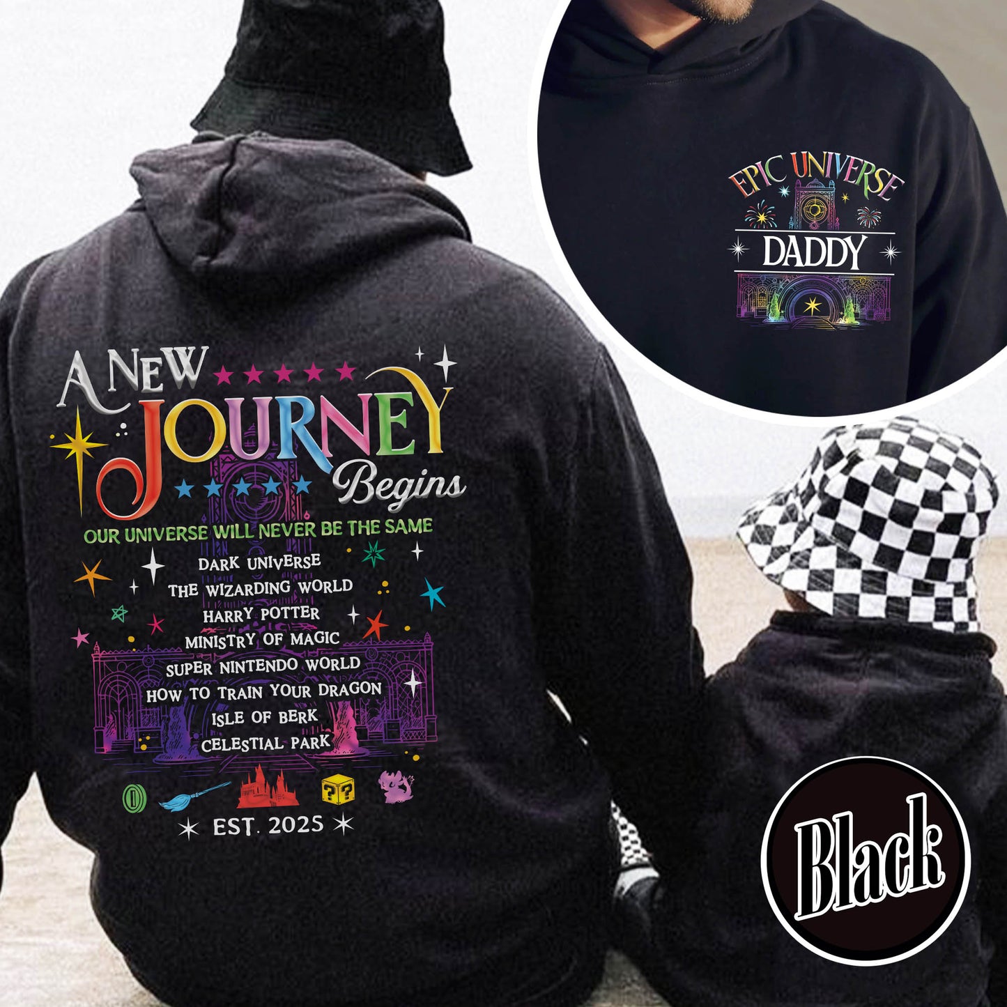 Family Epic Universe Hoodie, Custom Family Universe Park Trip 2025 Hoodie, Family Trip to Orlando Hoodie