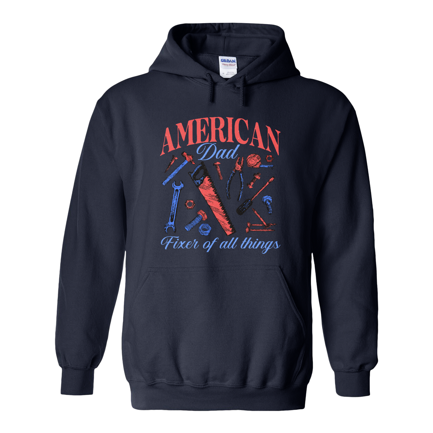 Father’s Day Hoodie, Fixer of All Things Dad Hoodie, American Dad Hoodie, Handyman Tools Hoodie