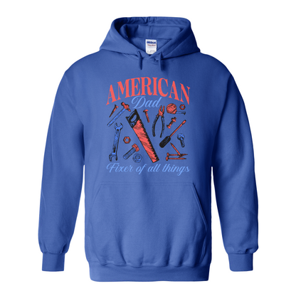 Father’s Day Hoodie, Fixer of All Things Dad Hoodie, American Dad Hoodie, Handyman Tools Hoodie