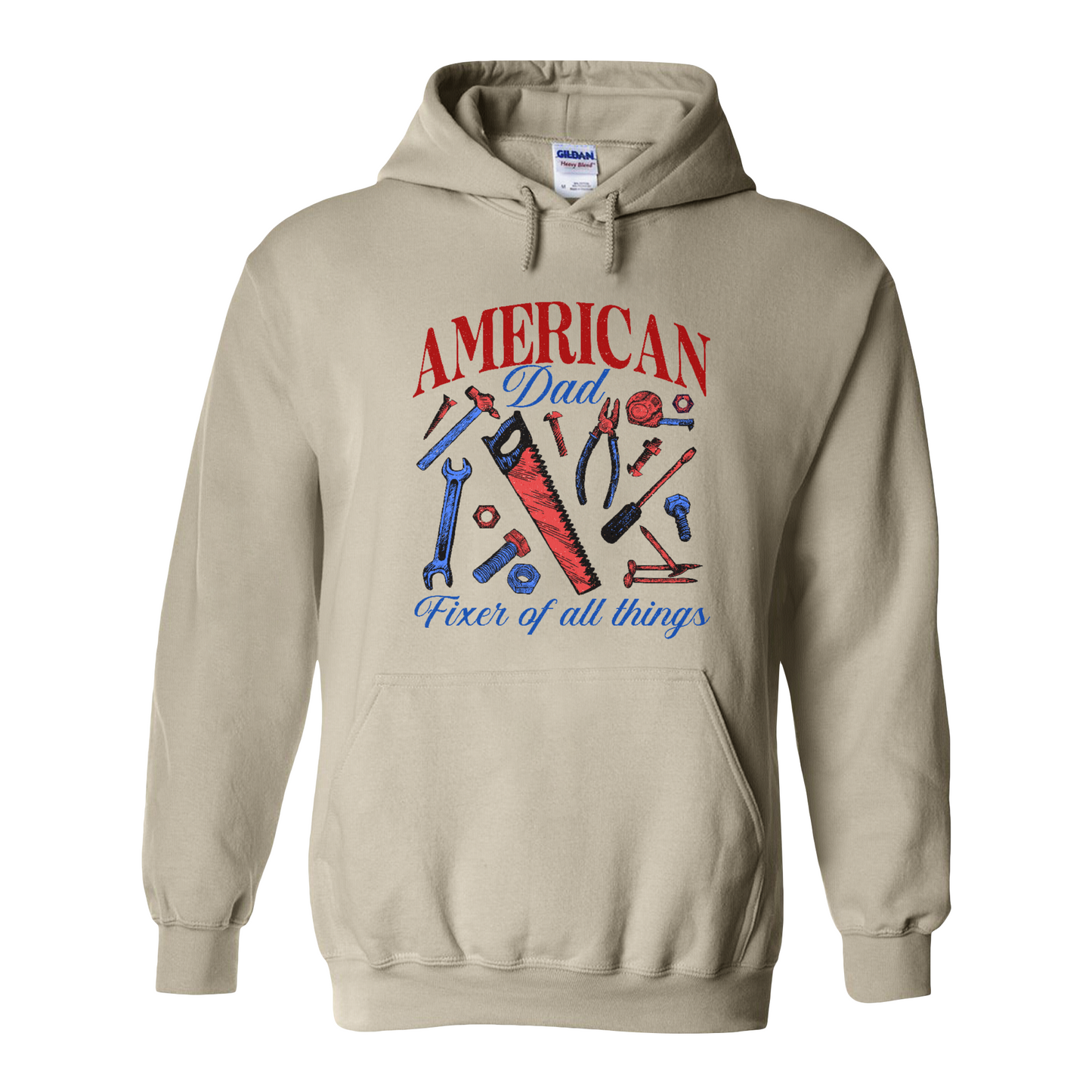 Father’s Day Hoodie, Fixer of All Things Dad Hoodie, American Dad Hoodie, Handyman Tools Hoodie