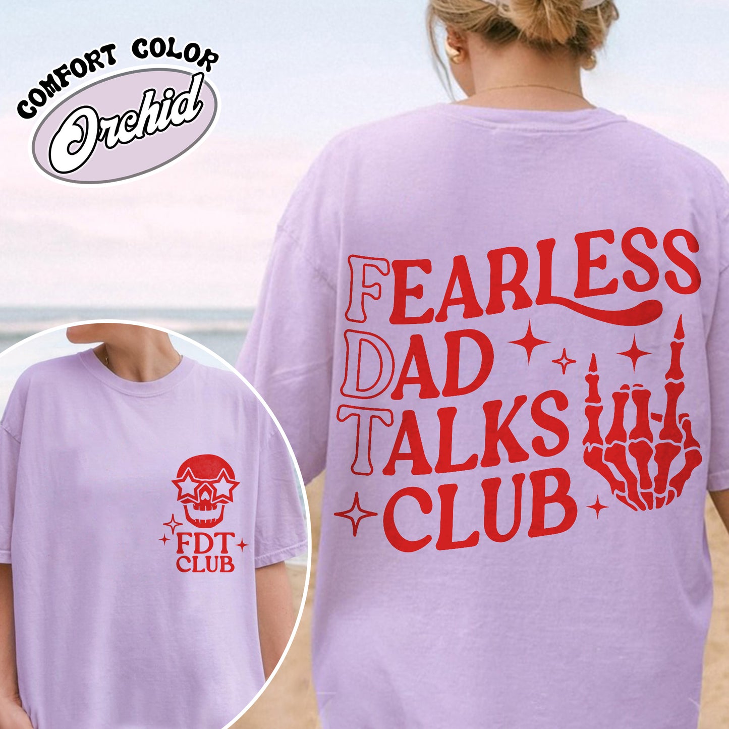 Father's Day Comfort Colors Shirt, Fearless Dad Talks Club Shirt, Anti MAGA Shirt, Dad Anti MAGA Shirt