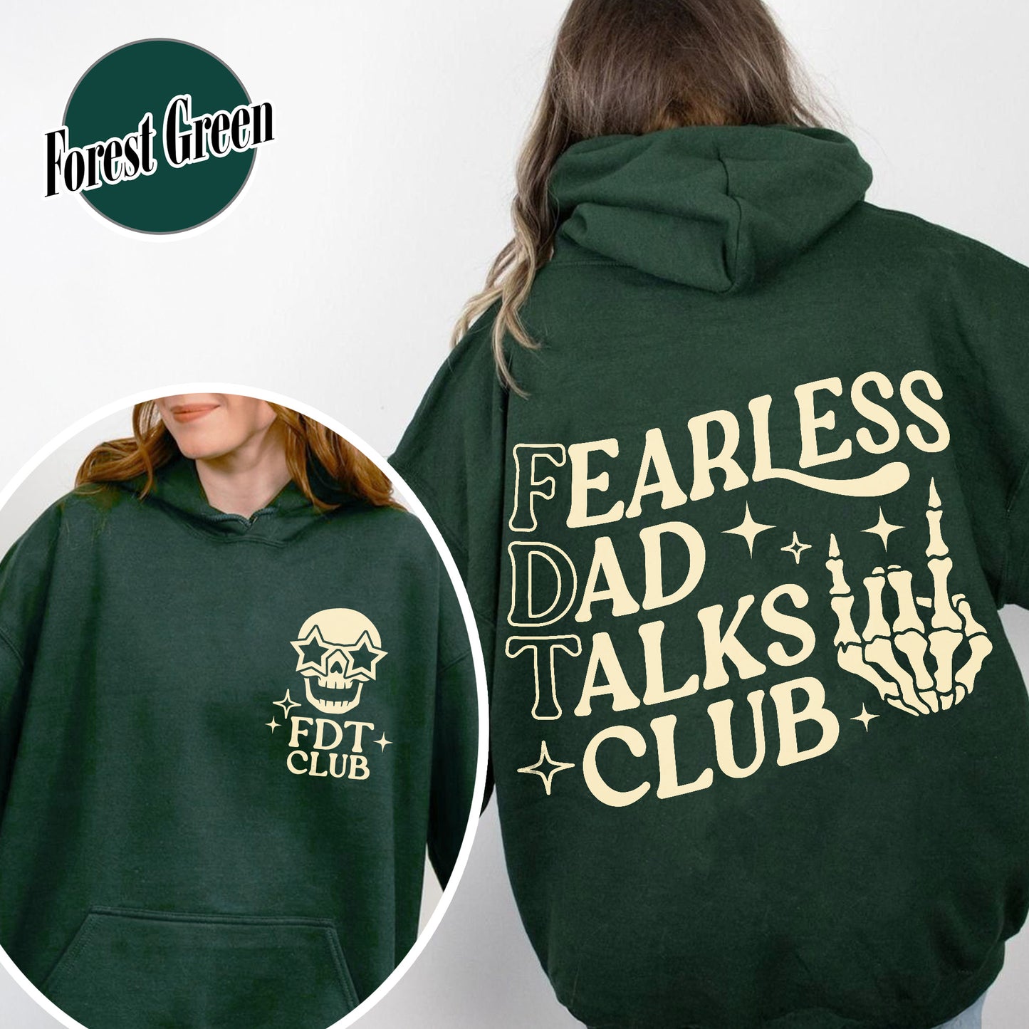 Father's Day Hoodie, Fearless Dad Talks Club Hoodie, Anti MAGA Hoodie, Dad Anti MAGA Hoodie
