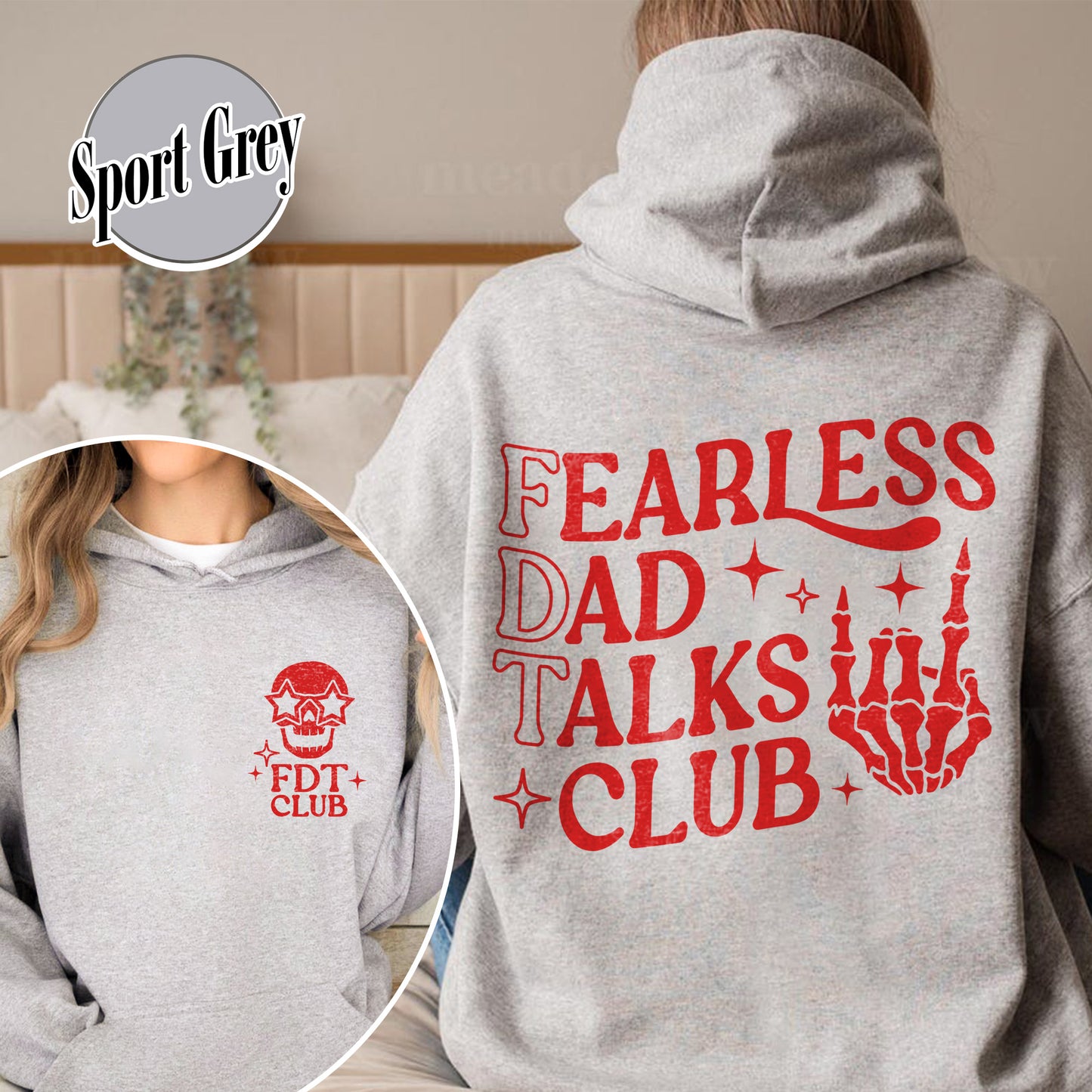 Father's Day Hoodie, Fearless Dad Talks Club Hoodie, Anti MAGA Hoodie, Dad Anti MAGA Hoodie