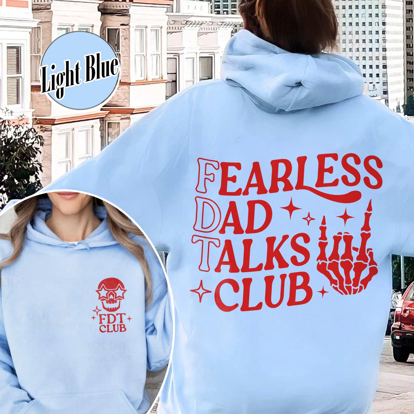 Father's Day Hoodie, Fearless Dad Talks Club Hoodie, Anti MAGA Hoodie, Dad Anti MAGA Hoodie