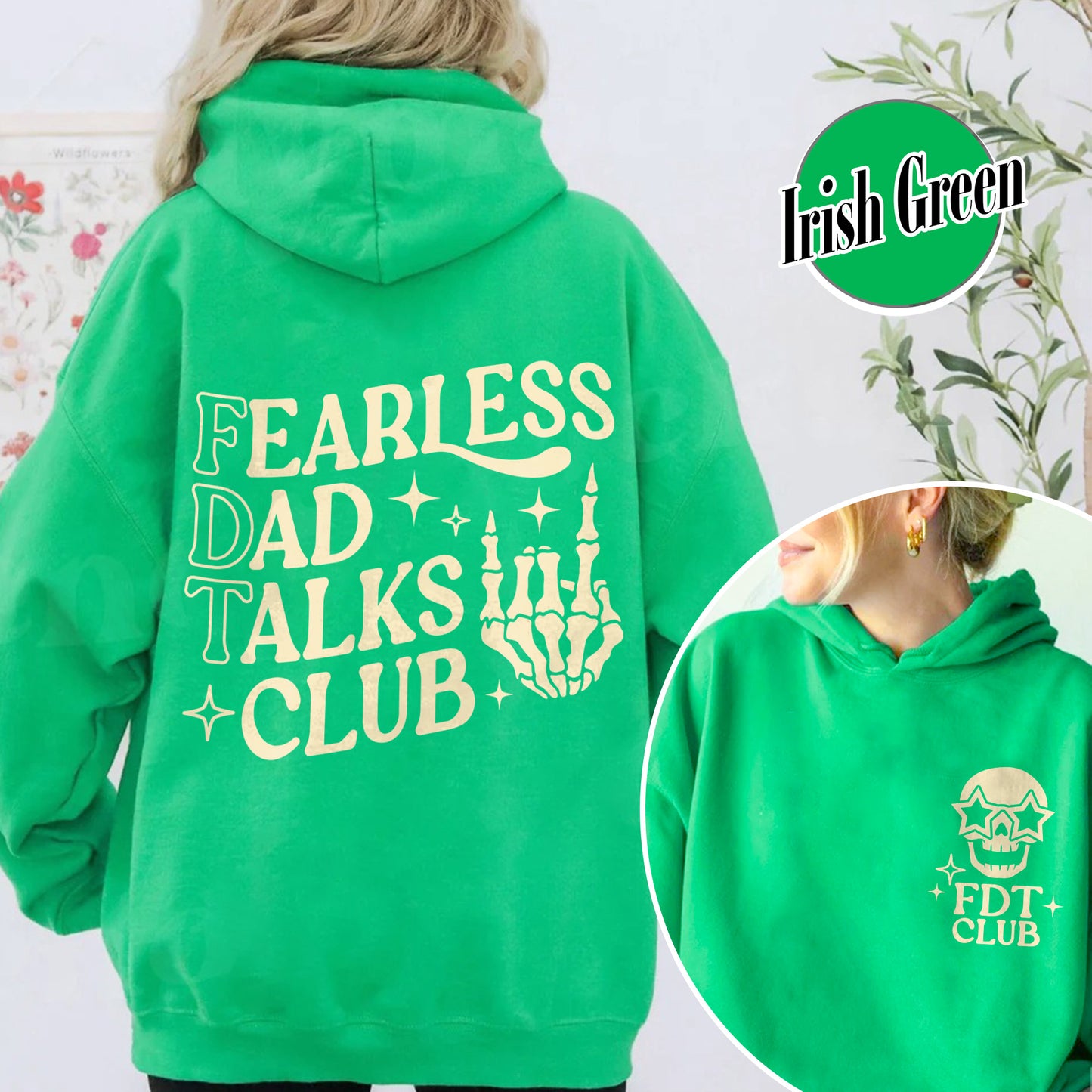 Father's Day Hoodie, Fearless Dad Talks Club Hoodie, Anti MAGA Hoodie, Dad Anti MAGA Hoodie