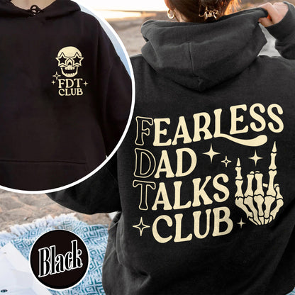 Father's Day Hoodie, Fearless Dad Talks Club Hoodie, Anti MAGA Hoodie, Dad Anti MAGA Hoodie