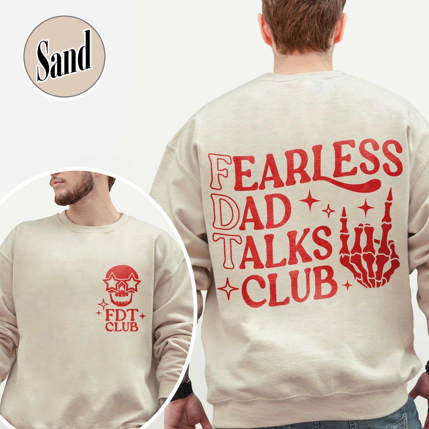 Father's Day Sweatshirt, Fearless Dad Talks Club Sweatshirt, Anti MAGA Sweatshirt, Dad Anti MAGA Sweatshirt