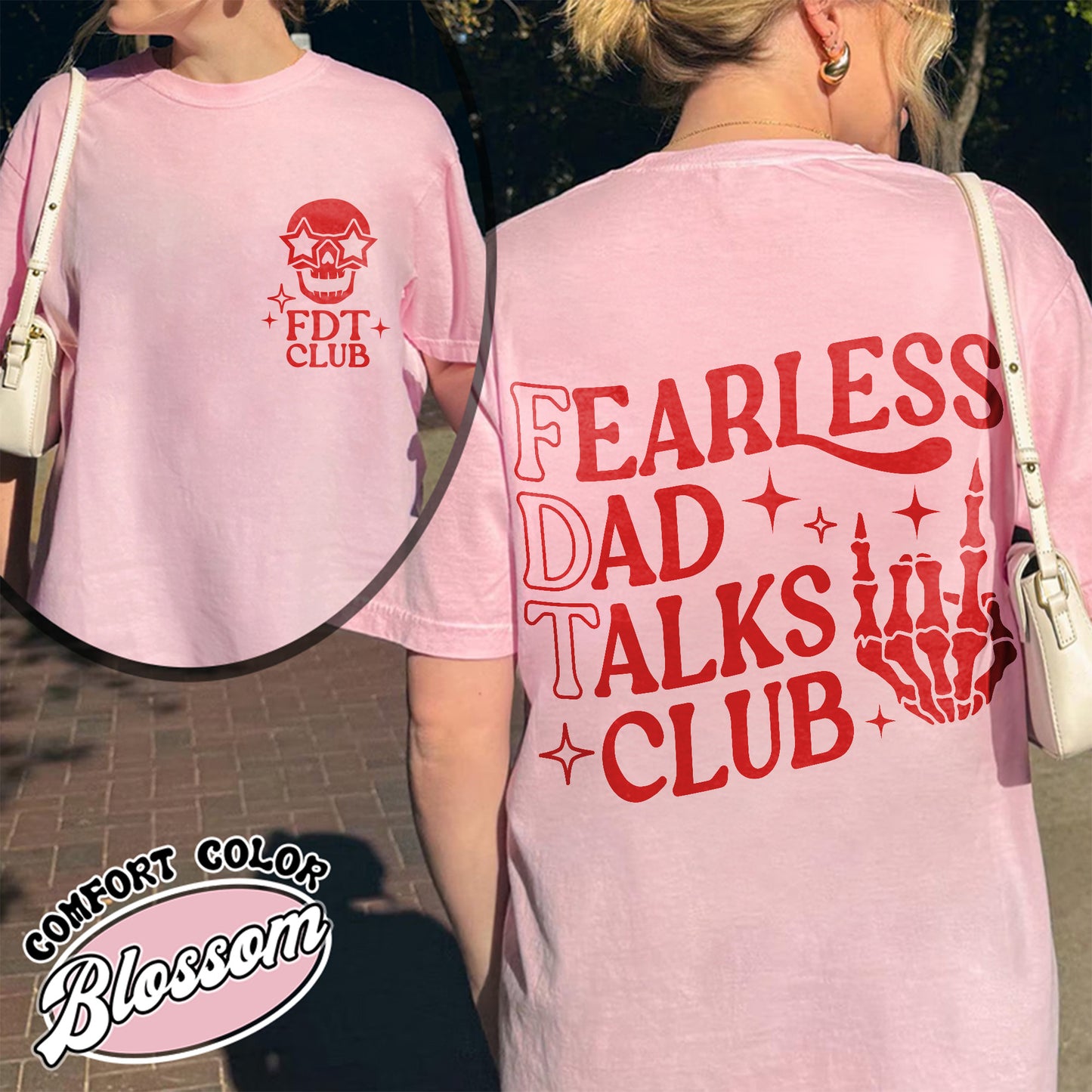 Father's Day Comfort Colors Shirt, Fearless Dad Talks Club Shirt, Anti MAGA Shirt, Dad Anti MAGA Shirt