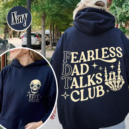 Father's Day Hoodie, Fearless Dad Talks Club Hoodie, Anti MAGA Hoodie, Dad Anti MAGA Hoodie