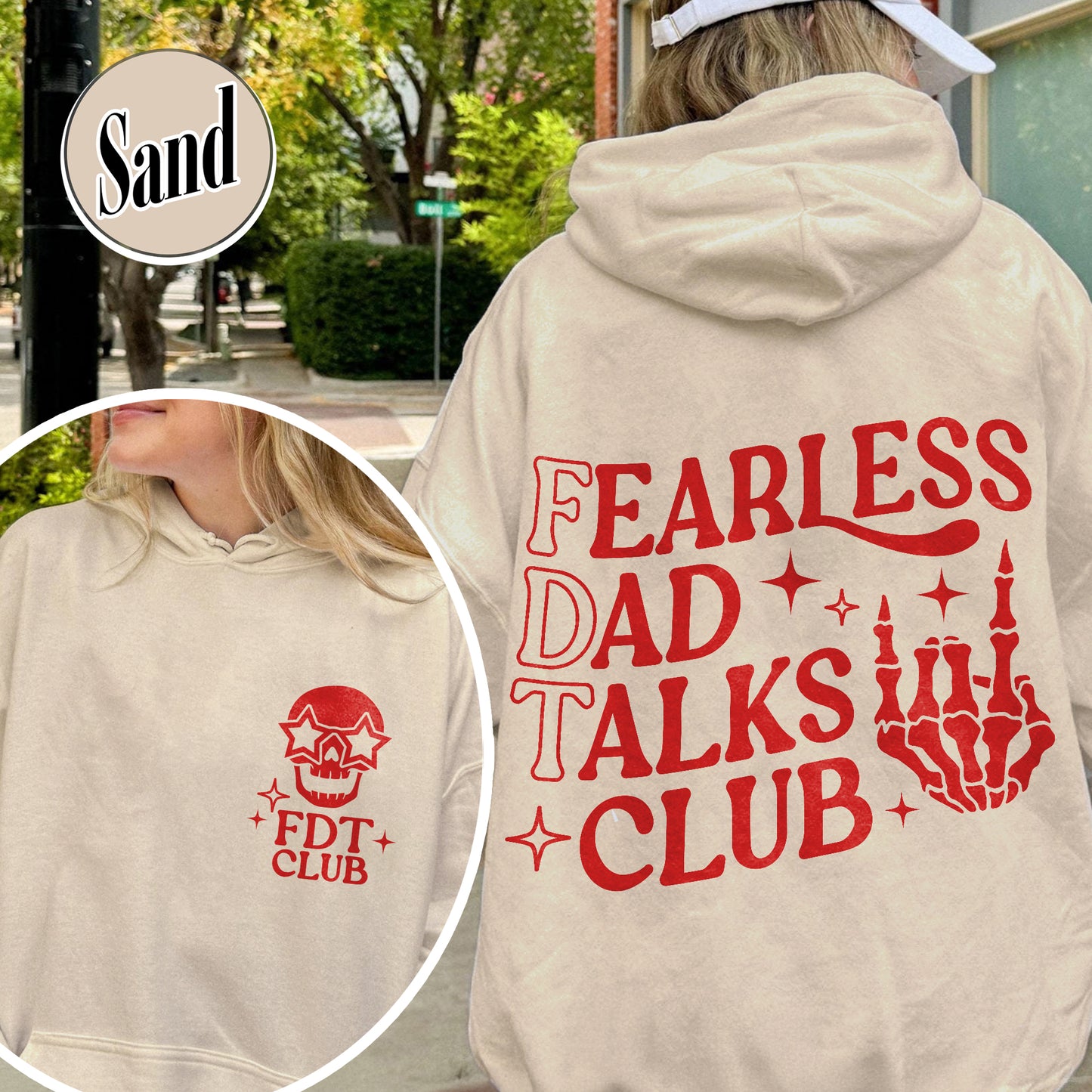 Father's Day Hoodie, Fearless Dad Talks Club Hoodie, Anti MAGA Hoodie, Dad Anti MAGA Hoodie