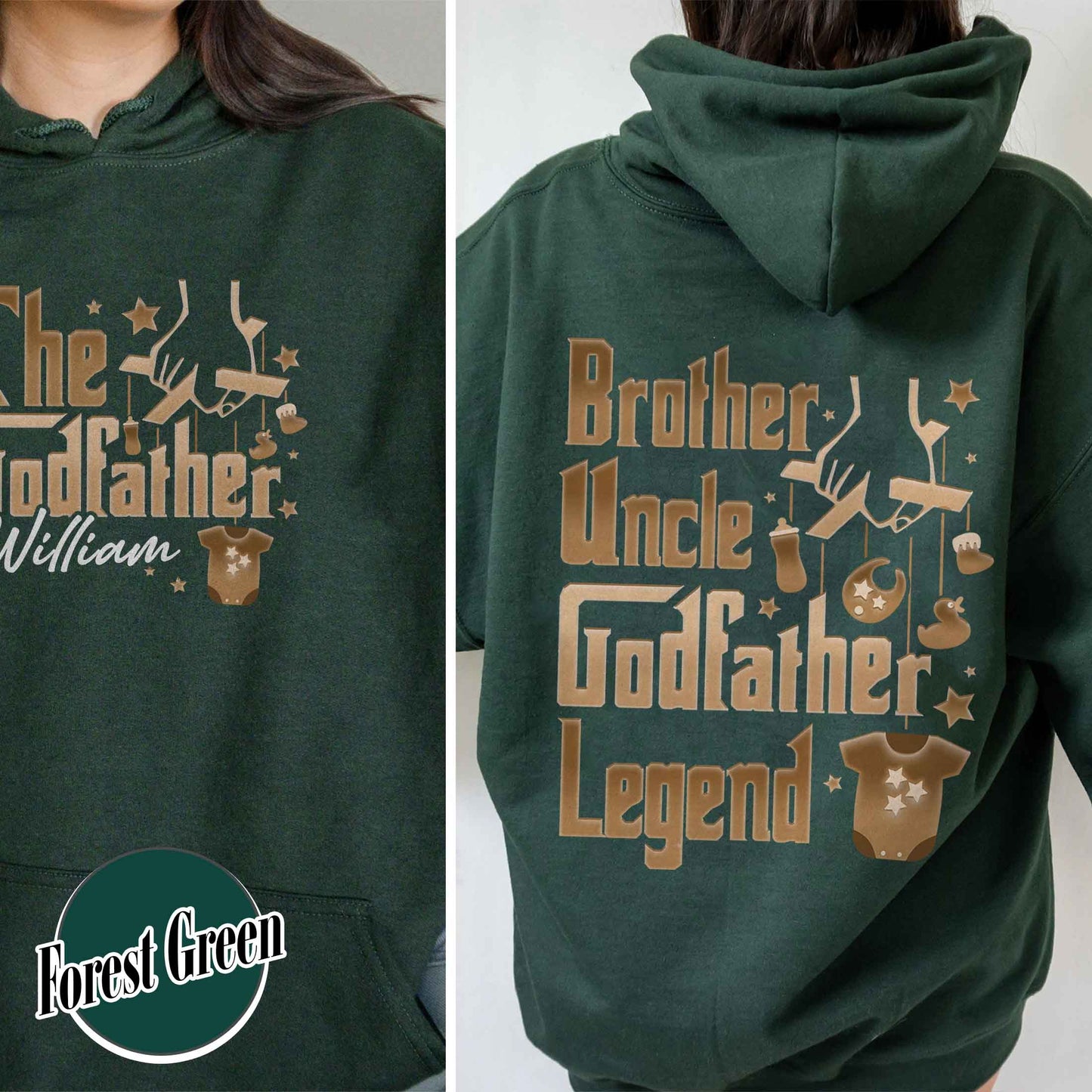 Father's Day Hoodie,Personalized Godfather Gift, Fathers Day Gift, Dad Gift, Godfather To Be Gift
