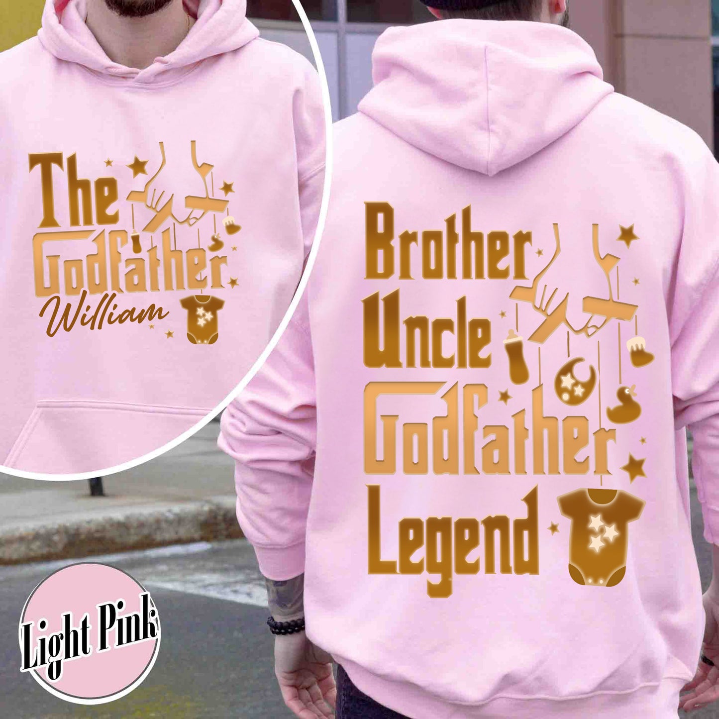 Father's Day Hoodie,Personalized Godfather Gift, Fathers Day Gift, Dad Gift, Godfather To Be Gift