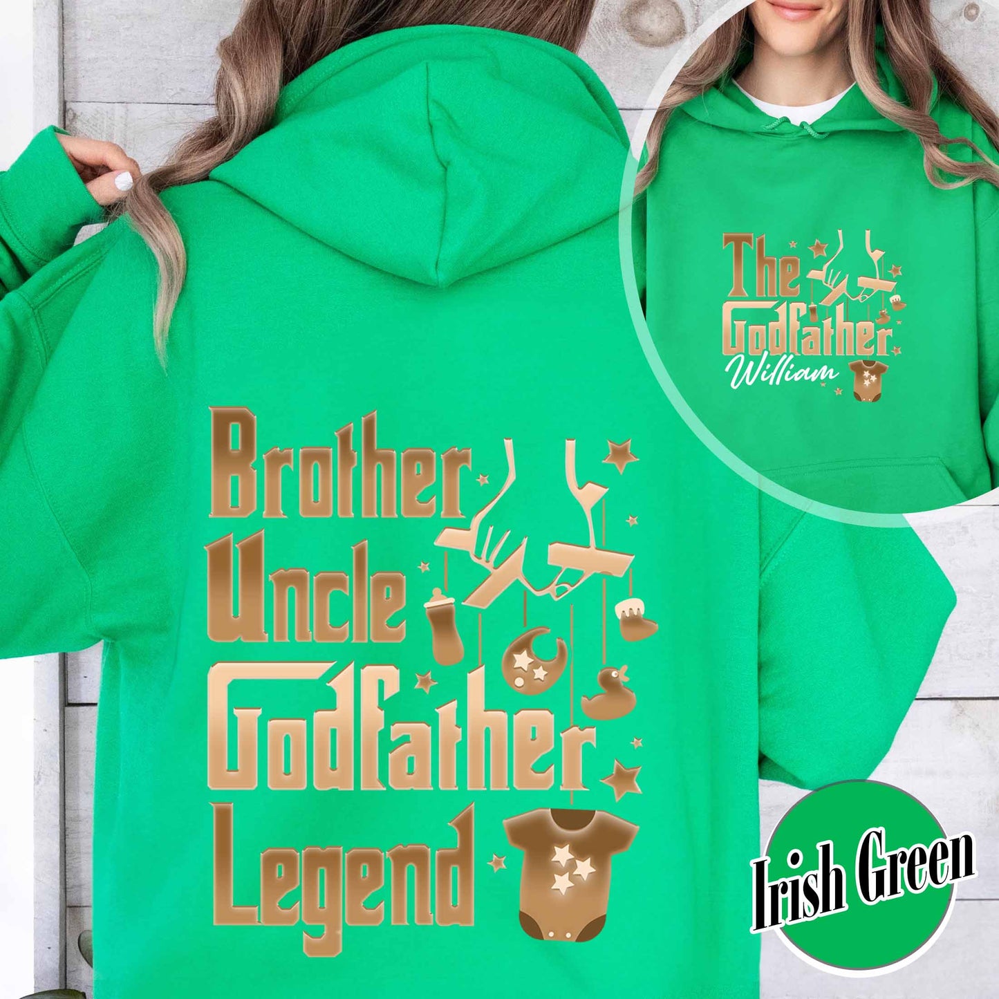Father's Day Hoodie,Personalized Godfather Gift, Fathers Day Gift, Dad Gift, Godfather To Be Gift