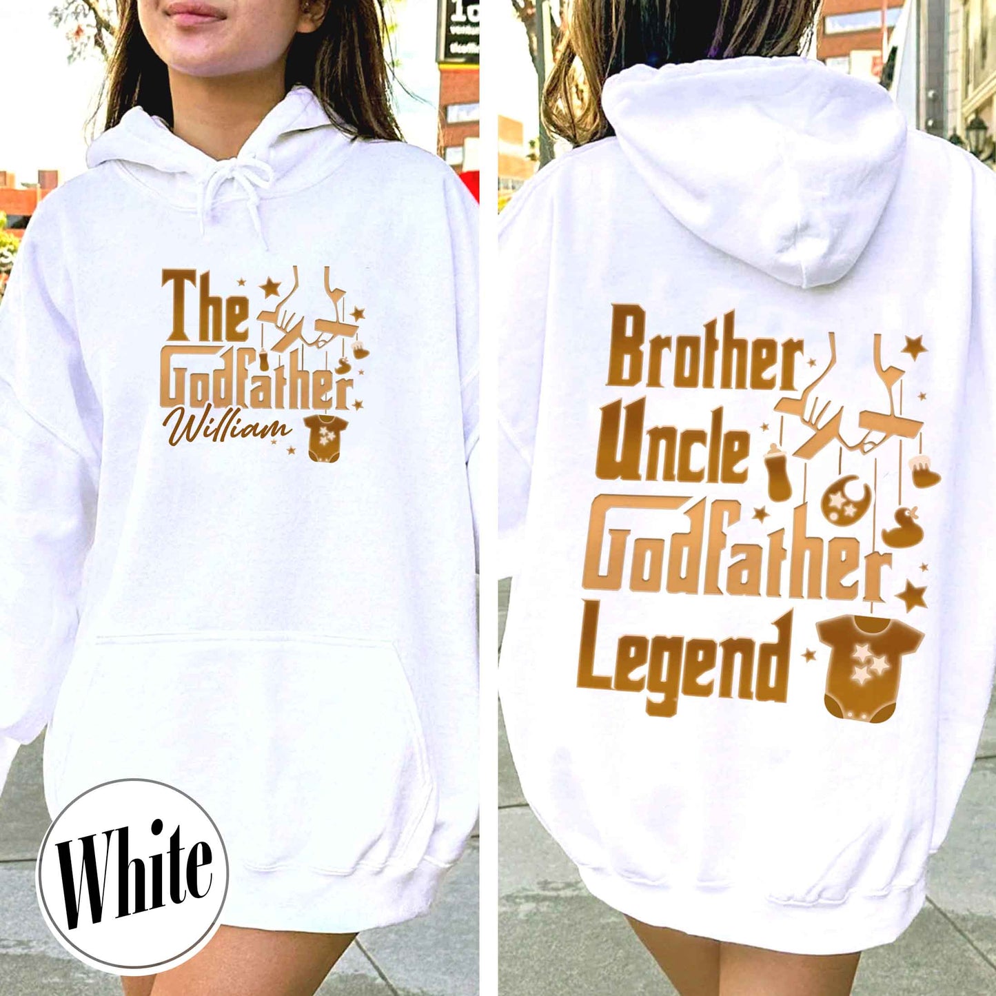 Father's Day Hoodie,Personalized Godfather Gift, Fathers Day Gift, Dad Gift, Godfather To Be Gift