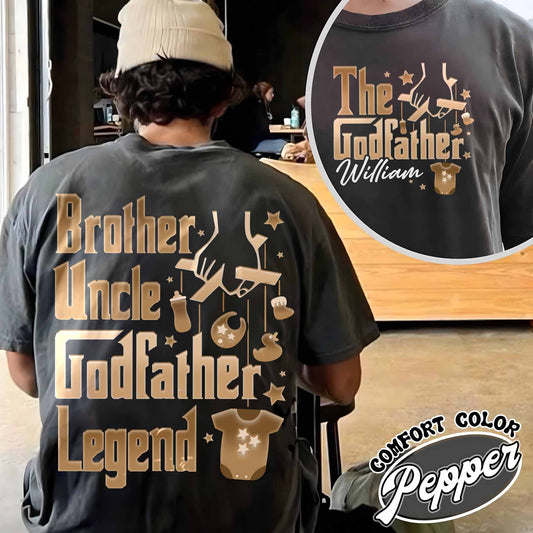 Father's Day Comfort Colors shirt,Personalized Godfather Gift, Fathers Day Gift, Dad Gift, Godfather To Be Gift