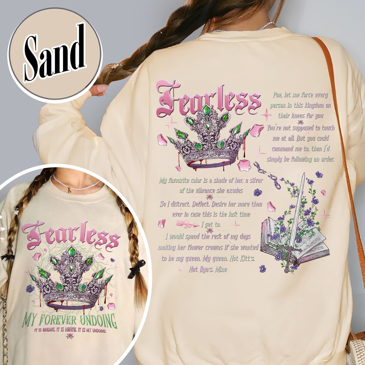 Fearless Bookish Sweatshirt, Powerless Series Sweatshirt, Powerless Lauren Roberts Inspired
