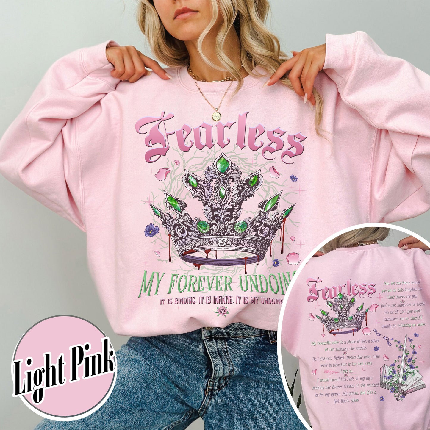 Fearless Bookish Sweatshirt, Powerless Series Sweatshirt, Powerless Lauren Roberts Inspired