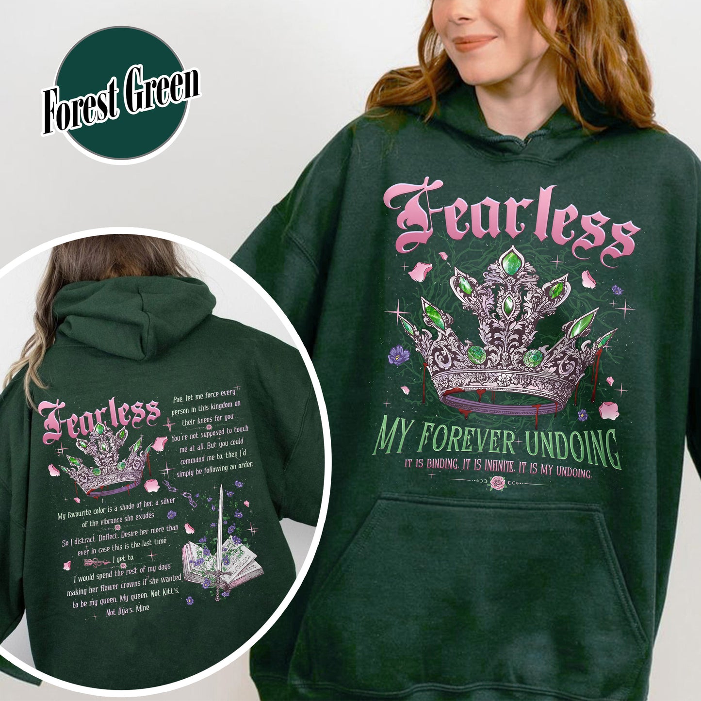 Fearless Bookish Hoodie, Powerless Series Hoodie, Powerless Lauren Roberts Inspired