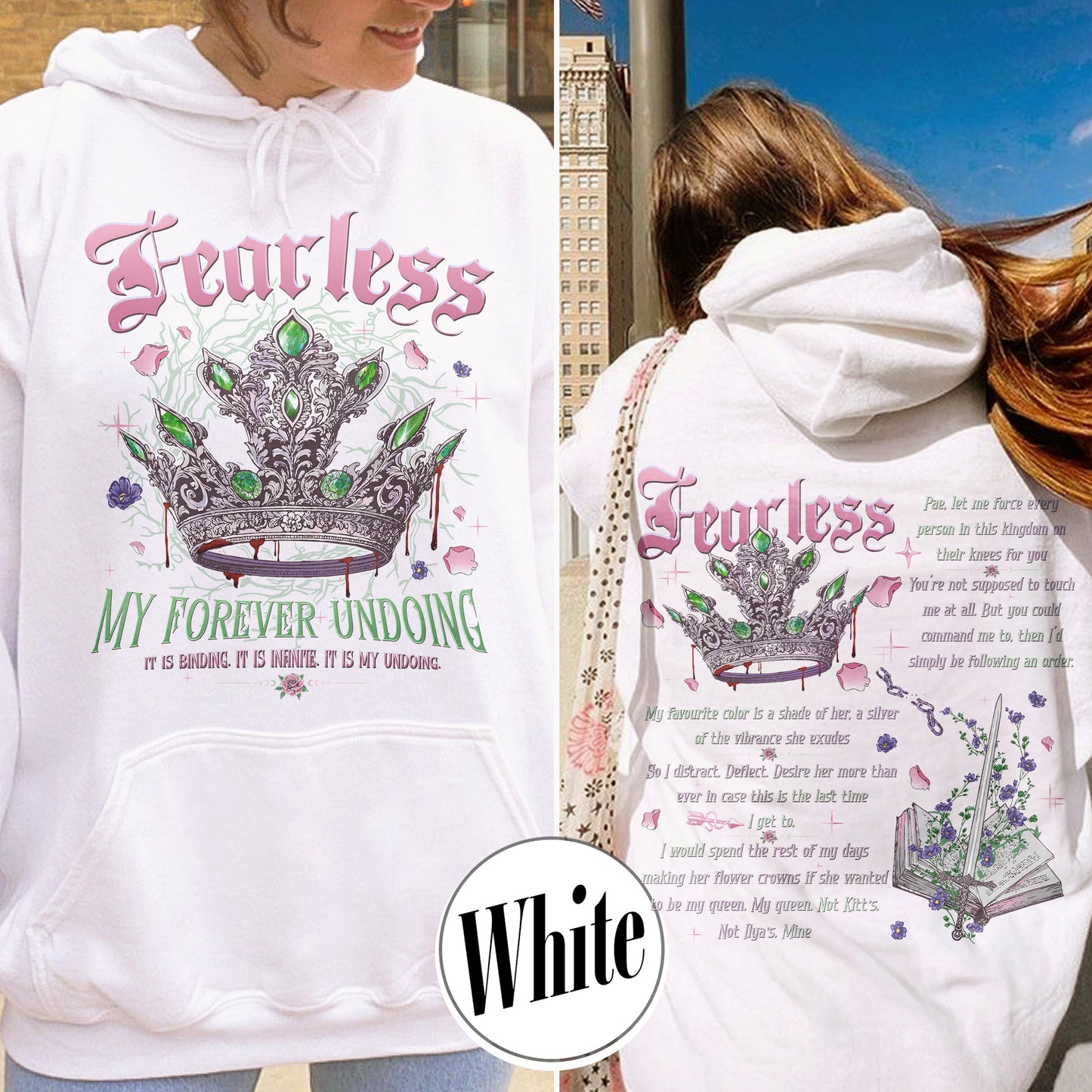 Fearless Bookish Hoodie, Powerless Series Hoodie, Powerless Lauren Roberts Inspired