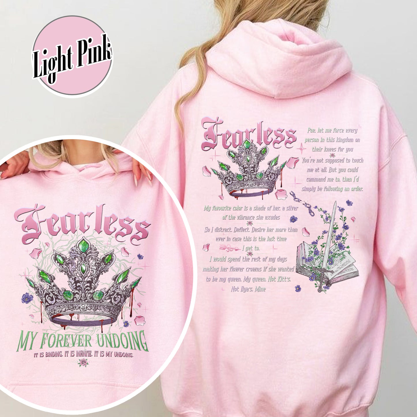 Fearless Bookish Hoodie, Powerless Series Hoodie, Powerless Lauren Roberts Inspired