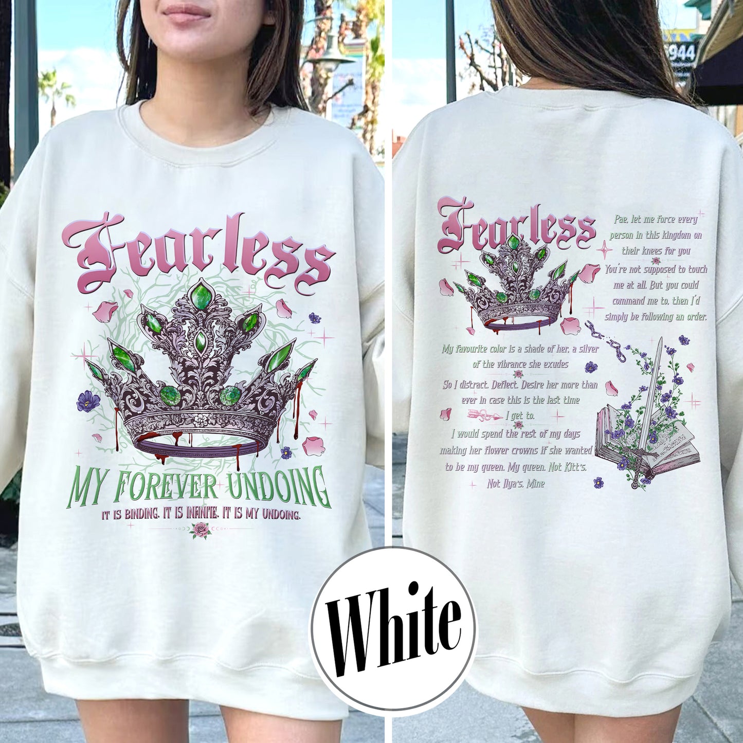 Fearless Bookish Sweatshirt, Powerless Series Sweatshirt, Powerless Lauren Roberts Inspired