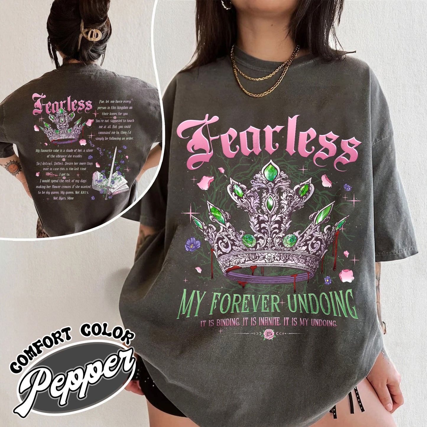 Fearless Bookish Comfort Colors Shirt, Powerless Series Shirt, Powerless Lauren Roberts Inspired