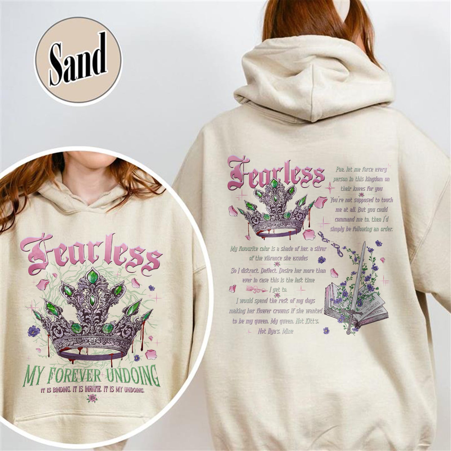 Fearless Bookish Hoodie, Powerless Series Hoodie, Powerless Lauren Roberts Inspired