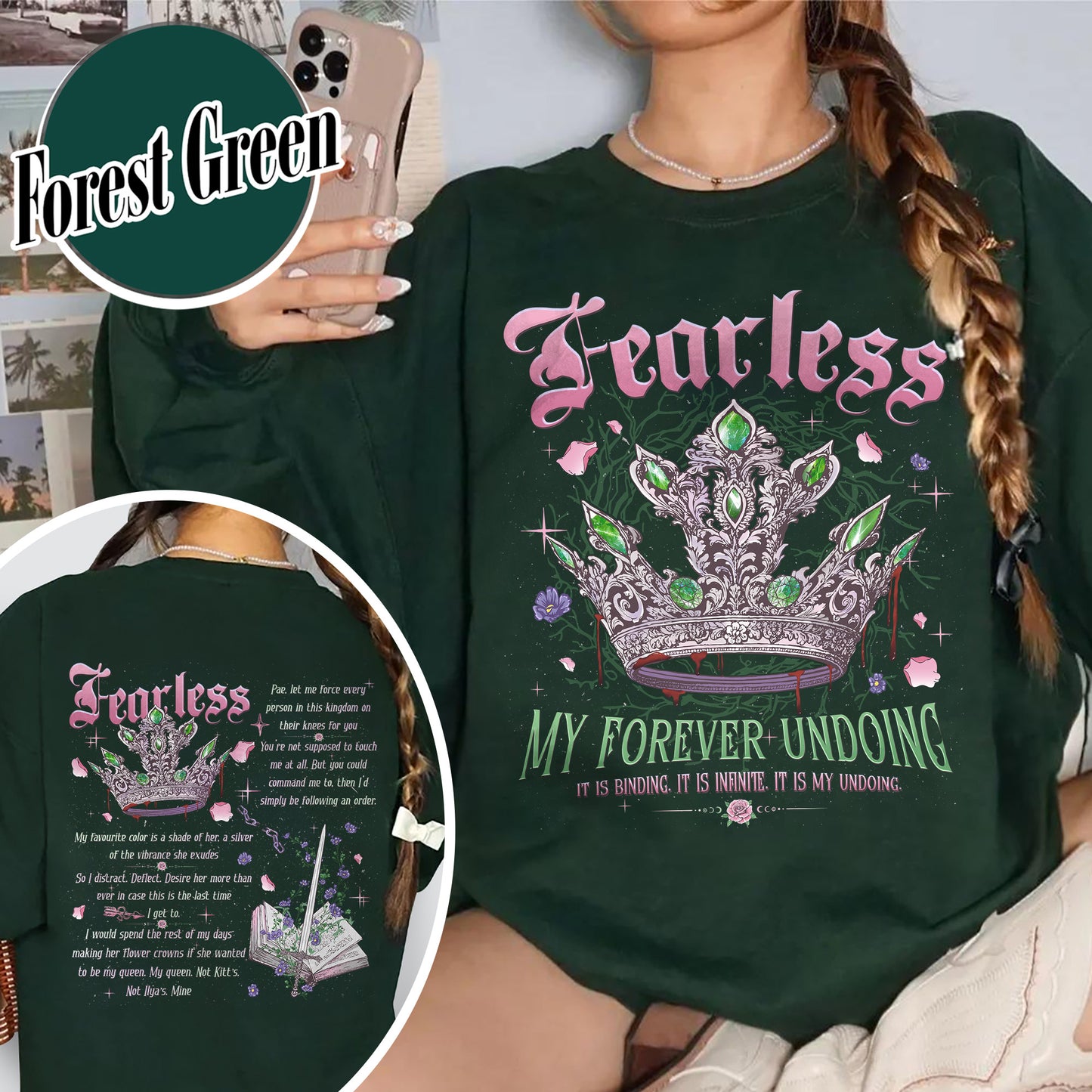 Fearless Bookish Sweatshirt, Powerless Series Sweatshirt, Powerless Lauren Roberts Inspired