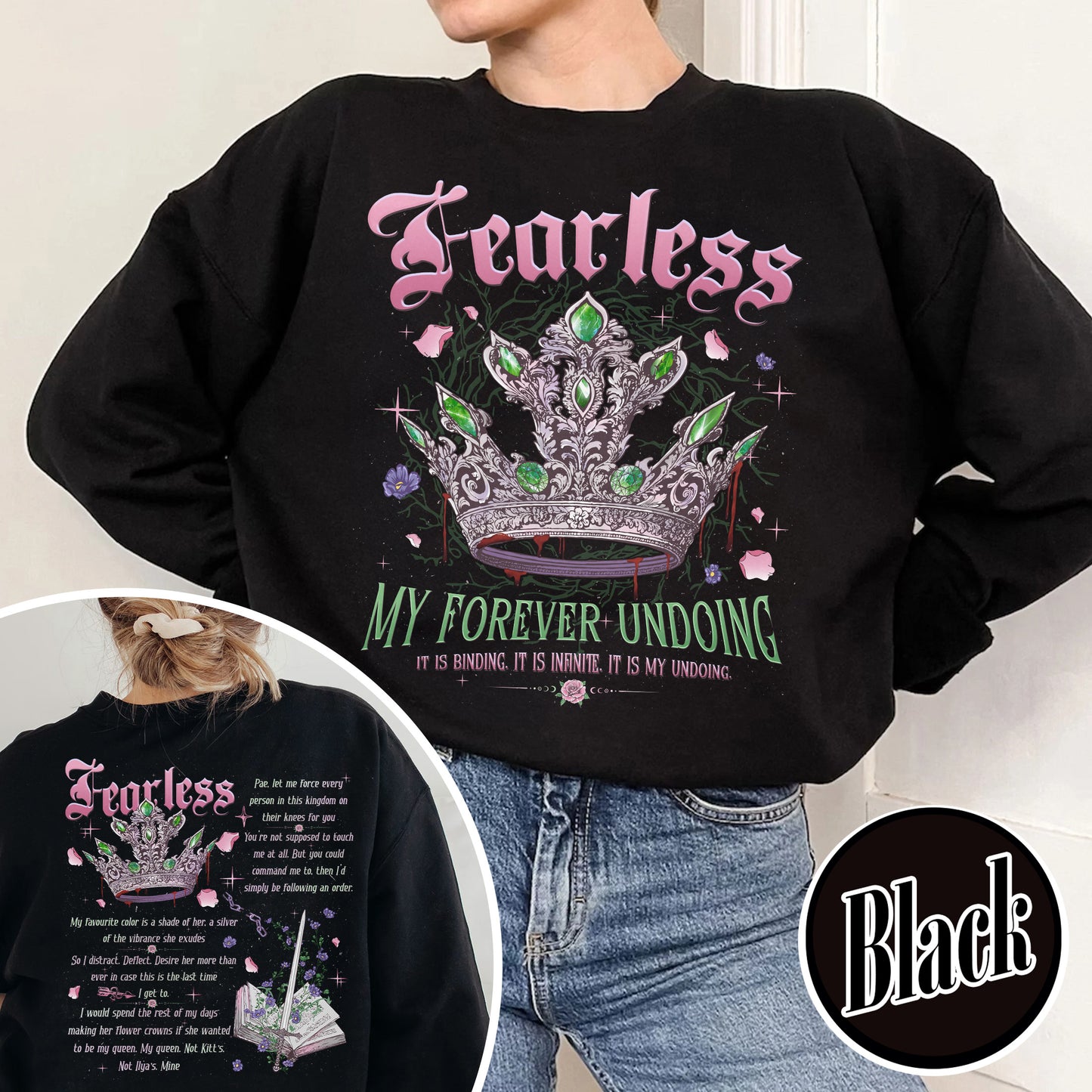Fearless Bookish Sweatshirt, Powerless Series Sweatshirt, Powerless Lauren Roberts Inspired