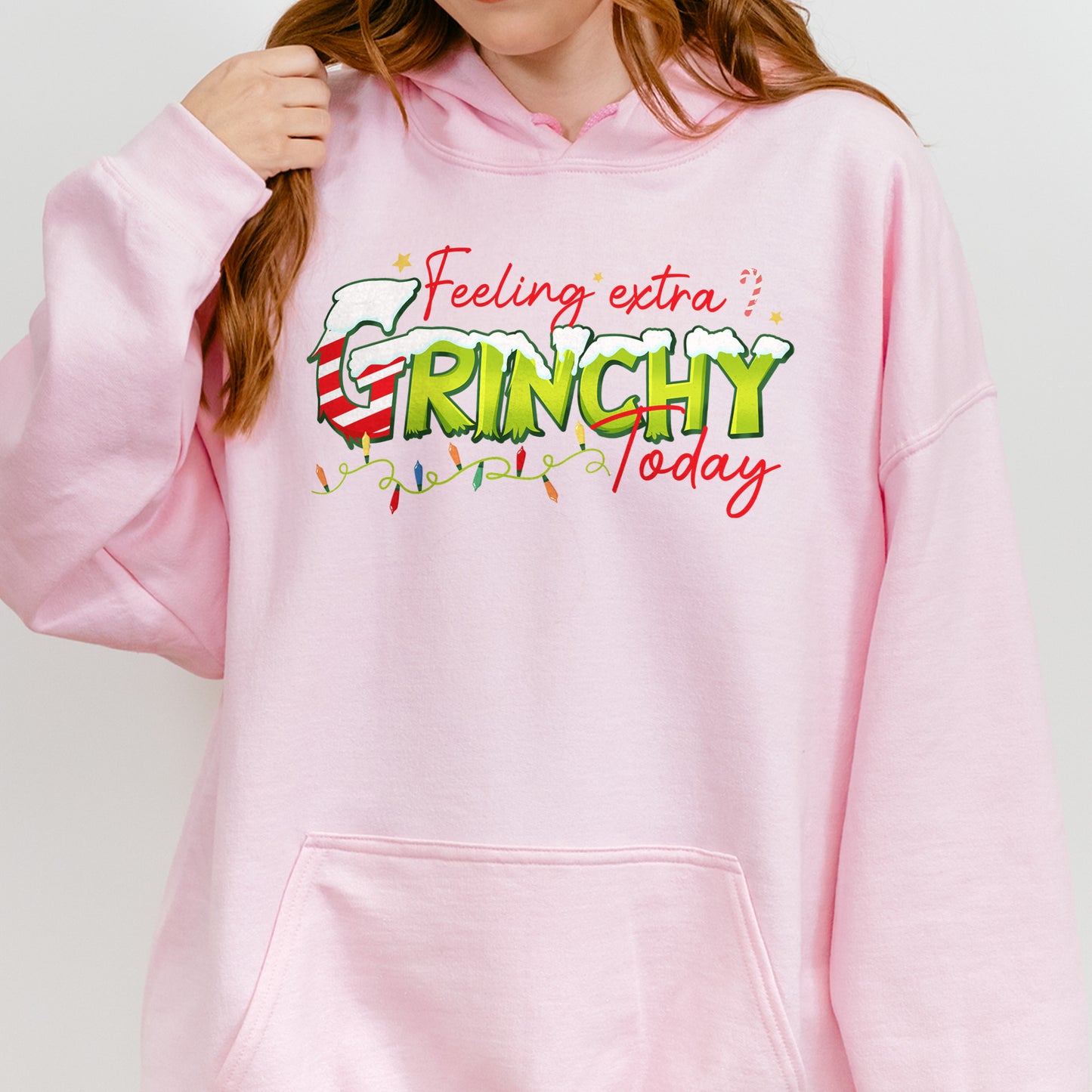 Feeling Extra Grinchy Today: Funny Christmas, Holiday, Festive Gift, Retro Grinch Christmas Hoodie