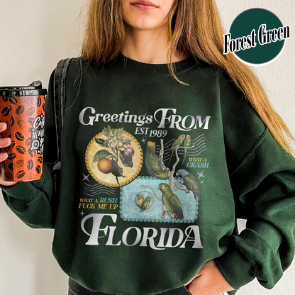 Florida!!! Sweatshirt, Palm Beach Sweatshirt, Girls Trip Sweatshirt, Trendy Summer, Ttpd Sweatshirt, Tropical Aesthetic Swiftie Gift, Summer Vibes